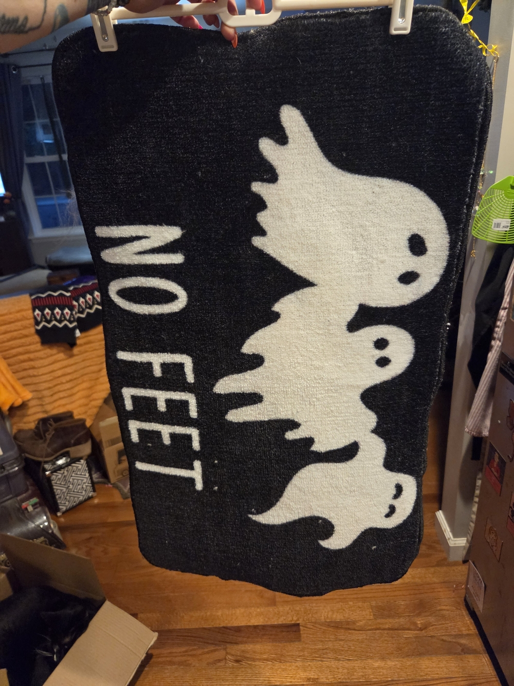 Spirit Black and White Ghost Themed Mat